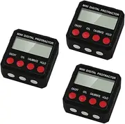 OSALADI 3pcs Mini High Precision Digital Inclinometer Angle Gauge Magnetic Level Box for Accurate Measurement Carpentry and Construction