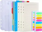 A6 Refill Paper 3 Pack 45PCS A6 Binder Paper Planner Inserts, 2 Pack 160PCS Neon