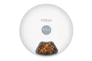 TODO Automatic Pet Feeder 180ml x6 Meal Digital Lcd Dog Cat Food Bowl Timer White