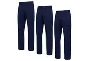 3 x Hard Yakka Mens Core Relaxed Stretch Cargo Work Pants Y02597 - Navy