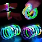 10pcs Glow in The Dark LED Bracelets Flashing Light Up Wristbands Adults