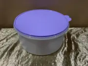 New Tupperware Beautiful & UNIQUE HUGE Round Carry All Canister or Cake Keeper