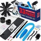 33-Piece Dryer Vent Cleaner Kit with 35 Feet Brush, Lint Trap Brush & Adapters