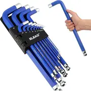 ELEAD Jumbo Hex Key Allen Wrench Set | 13-Piece Metric 2-19mm | Long Ball End Durable CR-V | Automotive | Mechanic | Furniture | Professional Grade To