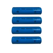 Ozoffer 4pcs 2500mAh 3.7V Li-ion Batteries Rechargable