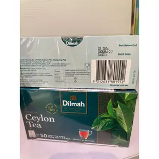 帝瑪紅茶 錫蘭紅茶 50 入 100 入 Dilmah 可泡奶茶