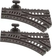 WHAMVOX 2pcs Train Accessory Flexible Race Track Set for Kids Train Track Toys Wooden Supplies Railroad Building Toy Model