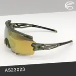 ADISI 太陽眼鏡 AS23023 / 透明霧綠框 (茶色片) + 金色REVO鍍膜