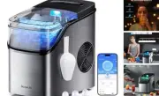 Smart Ice Maker Countertop, Portable Ice Machine with Voice Control, 9 Ice