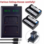 Battery or USB LED Charger for Sony NP-FM50 BCVM50 & Cyber-shot DSC-F828 DSC-R1