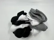 Black White Grey Unisex Toddler 9 Pair Mid-Crew Socks For 18-36 Months NWOT