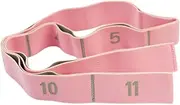 Frediuo Yoga Resistance Band 11 Segment Multipurpose Portable Lightweight Elastic Band Yoga Stretch Strap for Training Workouts Gym