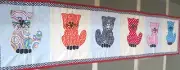 machine sewing handmade patchwork size 17"x 76" quilt table runner.