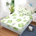 Little Frog Kids Bed Decor Fitted Sheet Set Pillowcase Single/Double/Queen Size