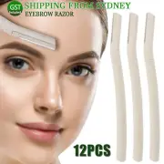 12X Eyebrow Facial Razor Dermaplaning Tools with Biodegradable Wheat Handl Straw