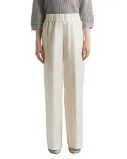 Peserico Linen Elastic Waist Relaxed Pants