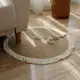 草編棉麻流蘇編織地毯墊-80cm圓型地毯