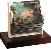 rockible Mechanical Desk Calendar 2025 New Decorative Mini Calendar Hand Cranked for Classroom Restaurant Decoration Birthday Gift, painting