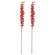 Artificial Red Berry Stems, 2 Pack Holly Berries Branches Berry Picks, Style 5