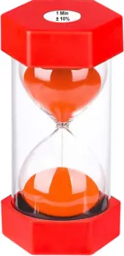 1 Minute Sand Timer Hourglass, Red Sand Watch, Reloj De Arena 1 Minuto, Plastic