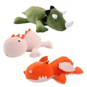 Dinosaur Weighted Plush Doll Toy Throw Pillow Soft Lumbar Back Cushion Cute Pillows Red Dinosaur 40CM