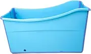 W WEYLAN TEC Large Foldable Bath Tub Bathtub for Adult Children Baby Toddler Blue