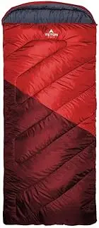 TETON Sports Celsius Grand XXL Sleeping Bag - 20F/-7C, Right Zip - Ruby and Grey - All-Weather Sleeping Bag for Adults and Kids - Camping Made Easy and Warm - Compression Sack Included