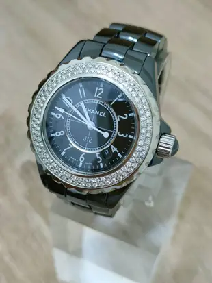 鑫泰典精品 香奈兒CHANEL J12 整隻原裝 原裝 原裝鑽圈 石英 手錶 女錶 瑞士錶