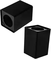 TEHAUX 2pcs Microphone Logo Mic Accessories Microphone Holder Small Mic Logo Flag Station Portable Microphone Flag Station Microphone Flag Stations Mic Flag Square Stand Plastic Black