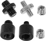 Parliky 6pcs Microphone Screw Adapter: Thread Converter Mic Stand Adapter for Desk Tripod and Camera for Music Recording, Podcasting, and Broadcasting