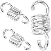 HEALEEP 3pcs Spring Hanging Chair Outdoor Garden Adults Porch Swing for Hammock Swing Springs Hammock Hanging Supplies Swing Chair Hanging Rings Spring Steel Silver