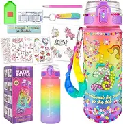 Gifts for Girls 4-12, Decorate Your Own Water Bottle Kits for Girls, Unicorn Diamond Crafts Painting Toys, Kids Water Bottle for School, Christmas and Birthday Gifts Toys (Unicorn3)