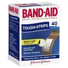 * Johnson's Band-Aid Tough Strips 40 Sterile Fabric Strips Quilt-Aid Tech