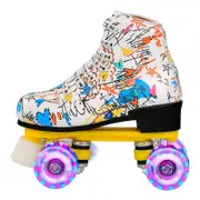 Adult Graffiti Double Row Roller Skates - Size 44