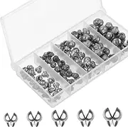 ElevateTech Fishing Weights Sinkers, 100 Pcs Removable Round Splitshot Fishing Weights Freshwater Saltwater Round Egg Fishings Sinker Clip On Weight Tackle Set for Fisherman
