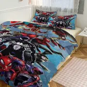 Bed Sheets g670 Spiderman Print Bedding Set Pattern Duvet Cove Set 3 Pieces 1 Quilt Cover And 2 Pillowcases for Women Men Teens tq670 Bed Sheets