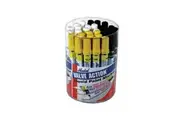 Markal Paint-riter Valve Action Paint Marker (Multi Colour) (Tub of 24 (Yellow White and Black))