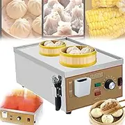 Food Bread Buns Steaming Steamer- 2/4/ 6 Holes, Stainless Steel Home Food Steaming Machine, Quick Heating, Independent Water Supply, with Water Shortage Alarm, for Cooking,2 holes