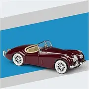 Scale Finished Model Car 1:24 Scale for Jaguar XK120 1951 Alloy Car Model Simulation Miniature Diecasts Vehicle Ornaments Die-cast Vehicle(Brown)