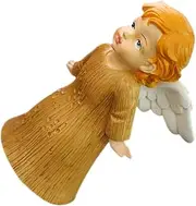 Yardwe Sturdy Resin Angel Statue Small Angel Figurine Yard Decor Home Decoration