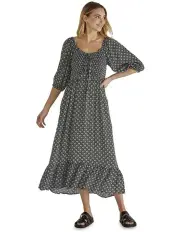 [Sass] Xelda Midi Dress in Black