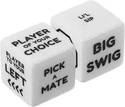 TOYANDONA 2pcs Couple Drinking Games Dice for Gambling Acrylic White Drinking Bar Dice Bar Dice