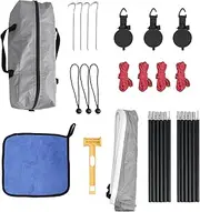 Ｓｉｍｈｏａ Car Side Awning Waterproof Easy to Install Camping Gear Portable for Travel Outside, Gray