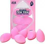 AOA Studio Collection Makeup Sponge Set Makeup Blender Latex Free and High-definition Super Soft Set of 6 Makeup Blender For Powder Cream and Liquid, Beauty Cosmetic Beveled Shape (Pink)