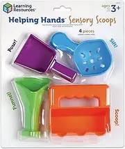 Learning Resources LER5567 Helping Hands Sensory Shovels, Fine Motor Skills Autism, Autistic Children, Sensory Toy for Toddlers, 4 Pieces, from 3 Years