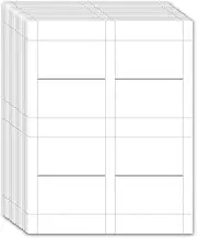Mr-Label 400 Printable Blank Place Cards, 2"x3.5" Small Tent Cards, 230GSM Matt White Micro-perforated Cardstock for Table Cards