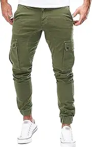[JEShifangjiusu] Men's Ripstop Cargo Pant Cotton Multi-Pockets Straight Fit Pant Tactical Outdoor Military Army Cargo Pants