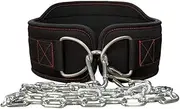 TOMVAES Gym Lifting Belt, Weight Dip Belt Crossfit, Strength Advanced Dip Belt with Steel Chain, Back Support Belt for Powerlifting Strength Training