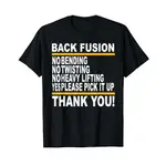 男士棉質 T 恤THANK YOU WAIST BACK FUSION SCOLIOSIS 手術恢復 T 恤 4XL,