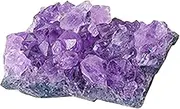 Esncddym Natural Amethyst Cluster - Meditation Crystals and Stones - Meditation Crystals Cluster, Deep Purple Crystals for Natural Room Decor, Stylish Raw Stone for Meditation & Home Ambiance